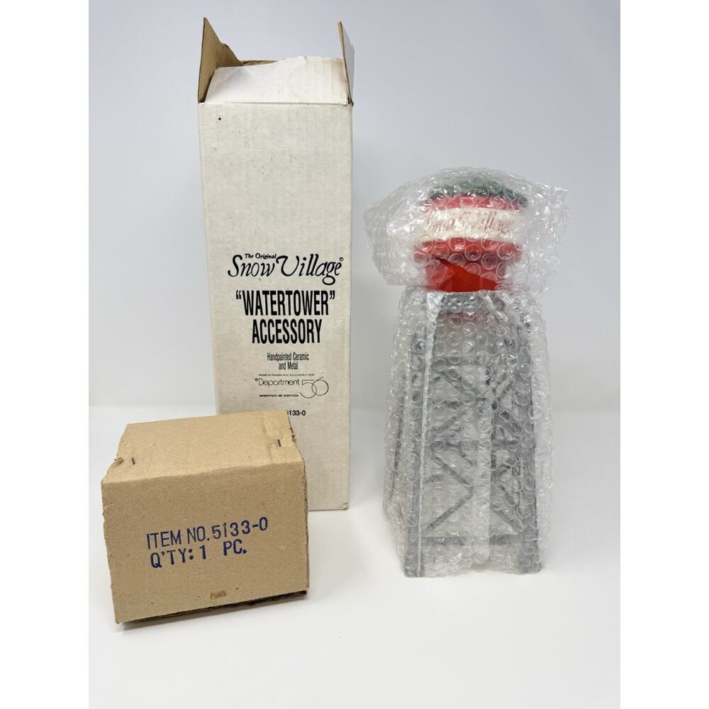 Department 56 Snow Village Water Tower Accessory Boxed